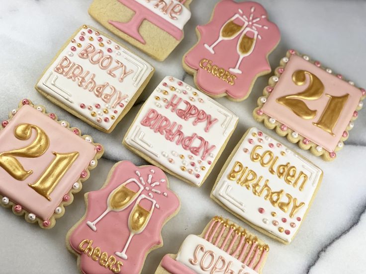 Festively Designed Decorative Cookies: A Creative Touch for Birthdays with Playful Elements and Vibrant Colors.