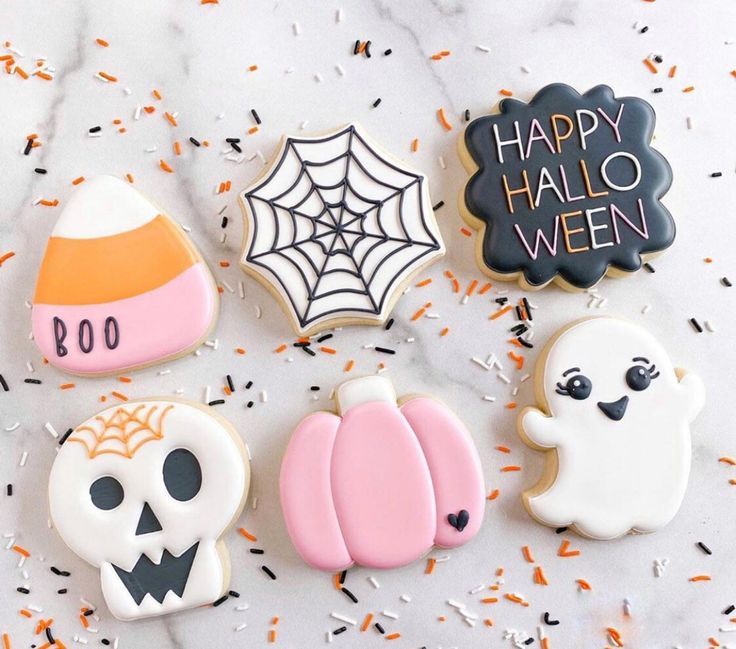 Charming Halloween Cookies Inspire Festive Nail Art and Decoration Ideas.