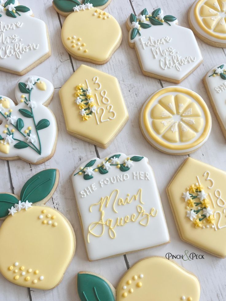 Cheerful Lemon-Themed Cookies with Festive Designs and Summer Vibes