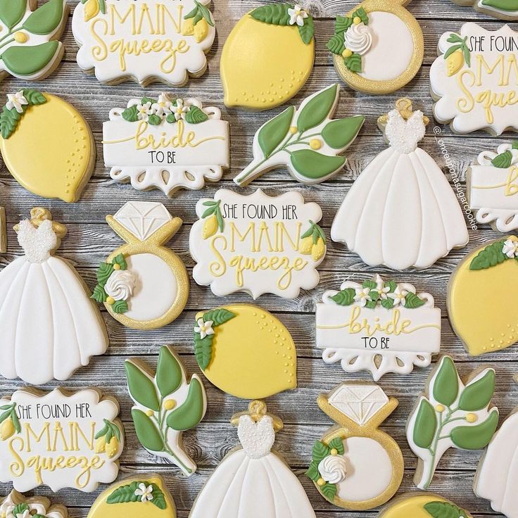 Bridal-Themed Colorful Cookies: Cheerful Treats for Celebrations