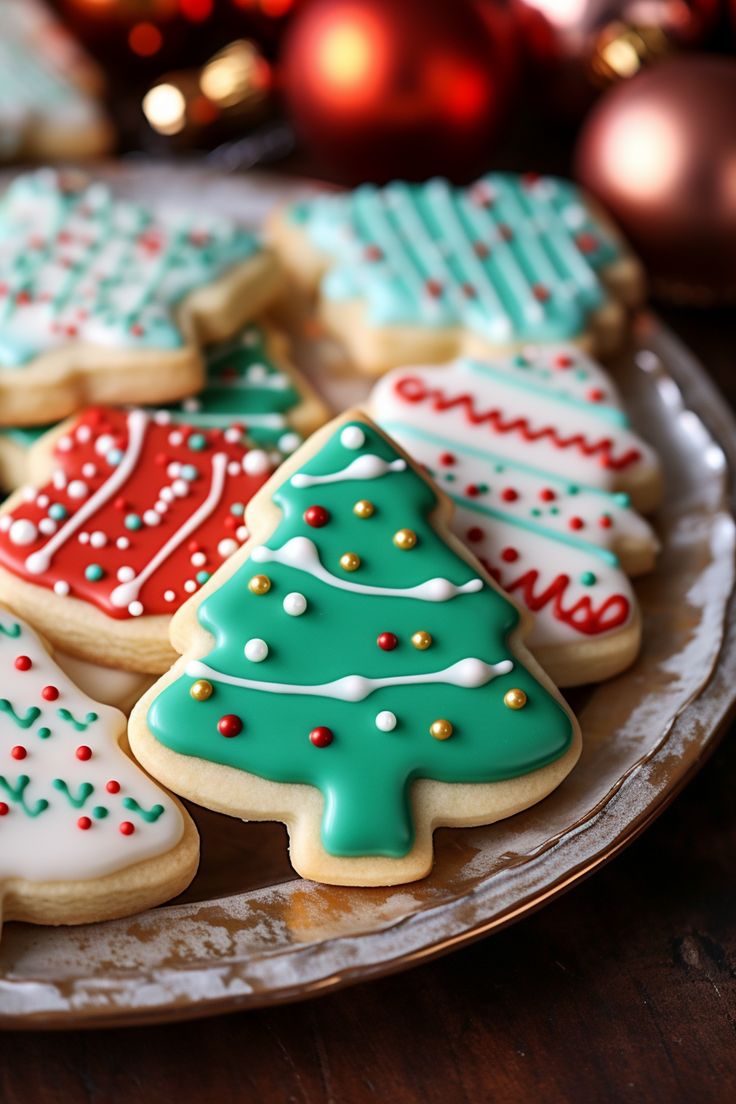 Vibrantly Decorated Holiday Cookies: A Festive Visual and Culinary Delight