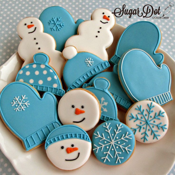 Whimsical Winter-Themed Festive Cookie Assortment for Holiday Celebrations.