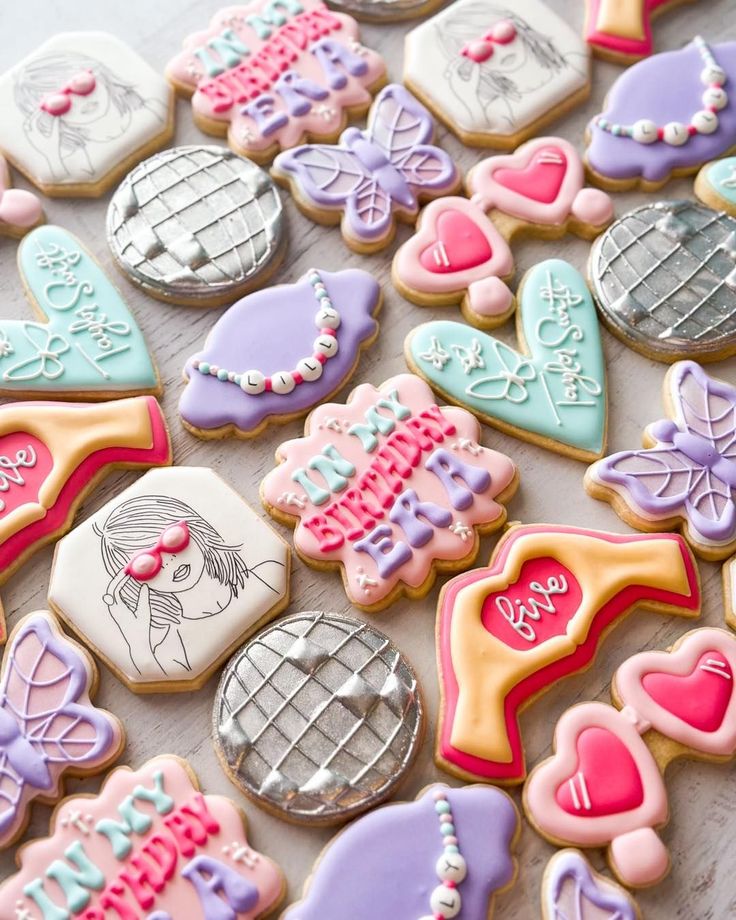 Whimsical Colorful Cookie Designs for Festive Celebrations