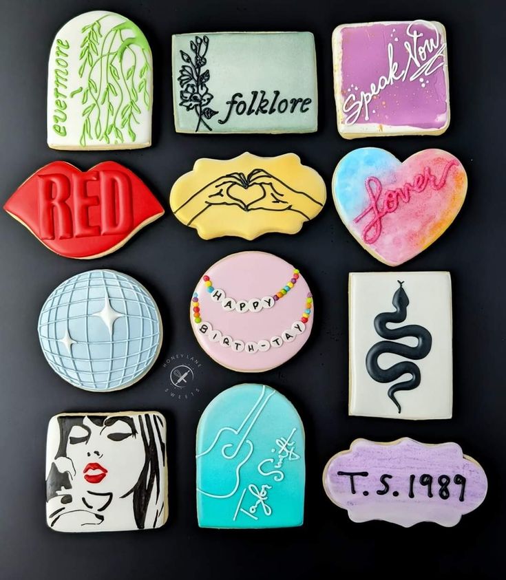 Vibrant Decorative Cookies Celebrate Music with Whimsical Designs and Shapes.