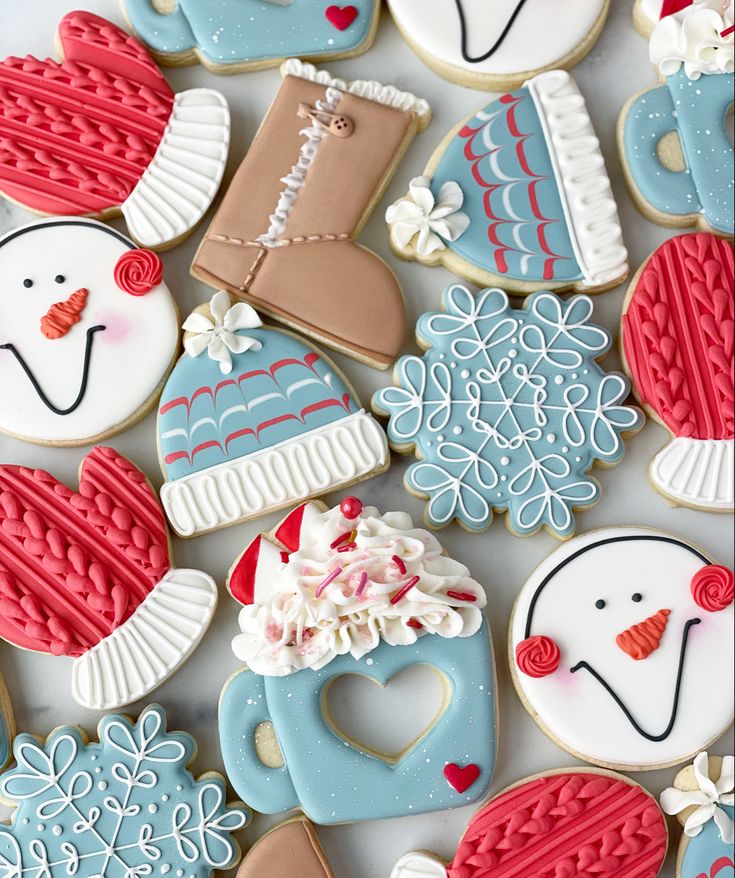 Winter Decorated Sugar Cookies