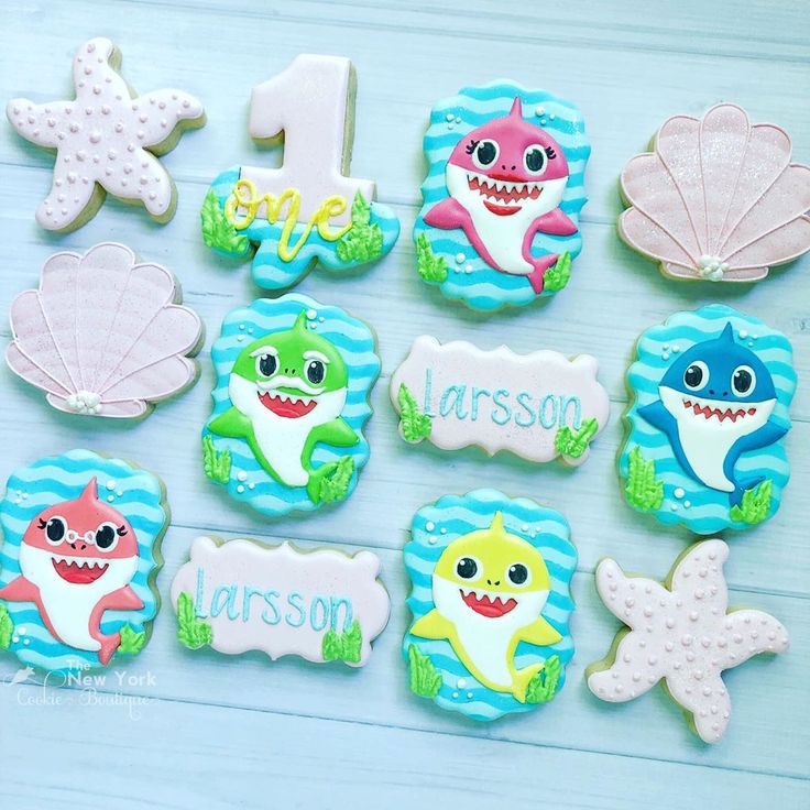 Whimsical Shark-Themed Cookies Bring Joy to Birthday Celebrations