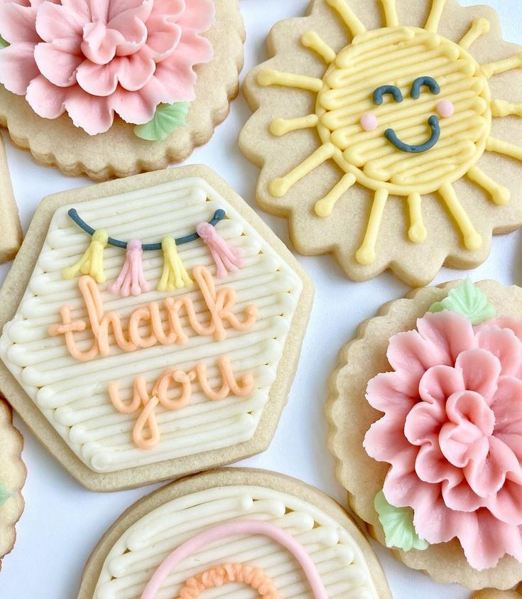 Playful Pastel Cookie Designs with Intricate Icing and Cheerful Detailing.