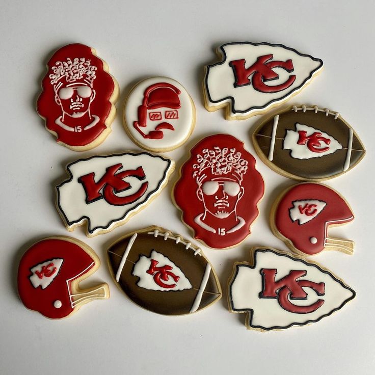 Sports-Themed Creative Cookies with Intricate Frosting Art for Fans.