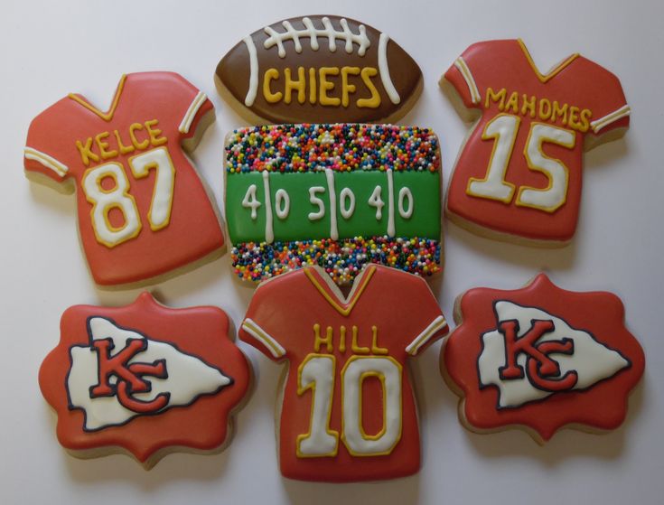 Vibrant Sports-Themed Cookies Celebrate Game Day with Team Motifs and Icing Decorations.