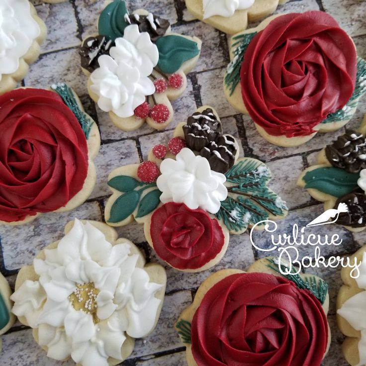 Intricately Designed Floral Decorative Cookies for Festive Occasions