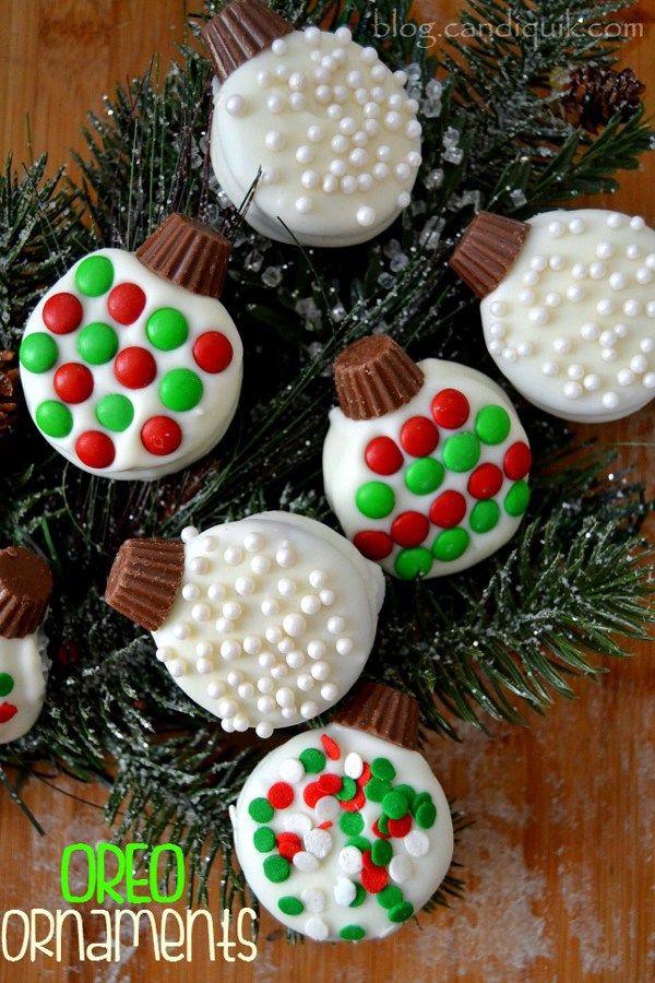 Festive Oreo Ornaments: Colorful, Chocolate-Covered Delights for Holiday Cheer.