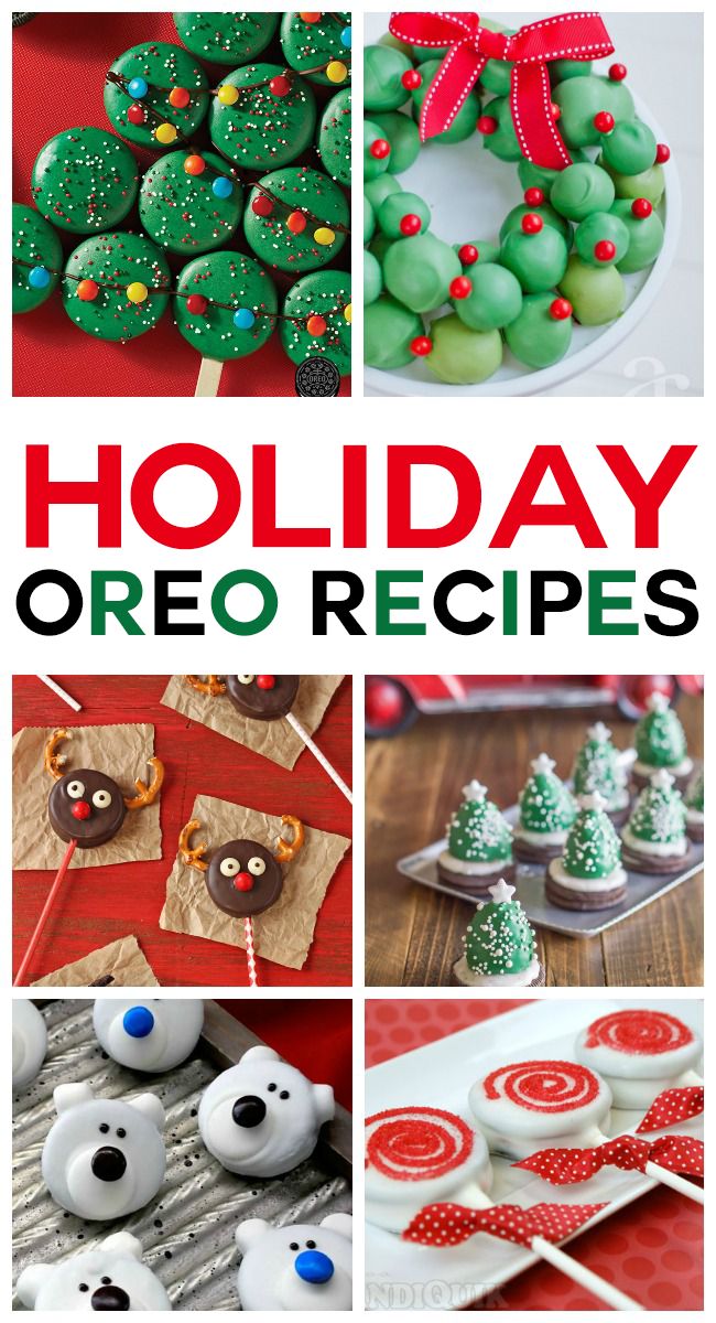 Cheerful Festive Oreo Treats in Holiday Colors Delight All Ages.