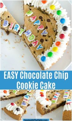 Festive Chocolate Chip Cookie Cake: A Soft, Chewy Delight for Celebrations.