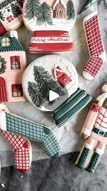 Intricately Designed Festive Holiday Cookies: A Colorful Celebration of Cheer