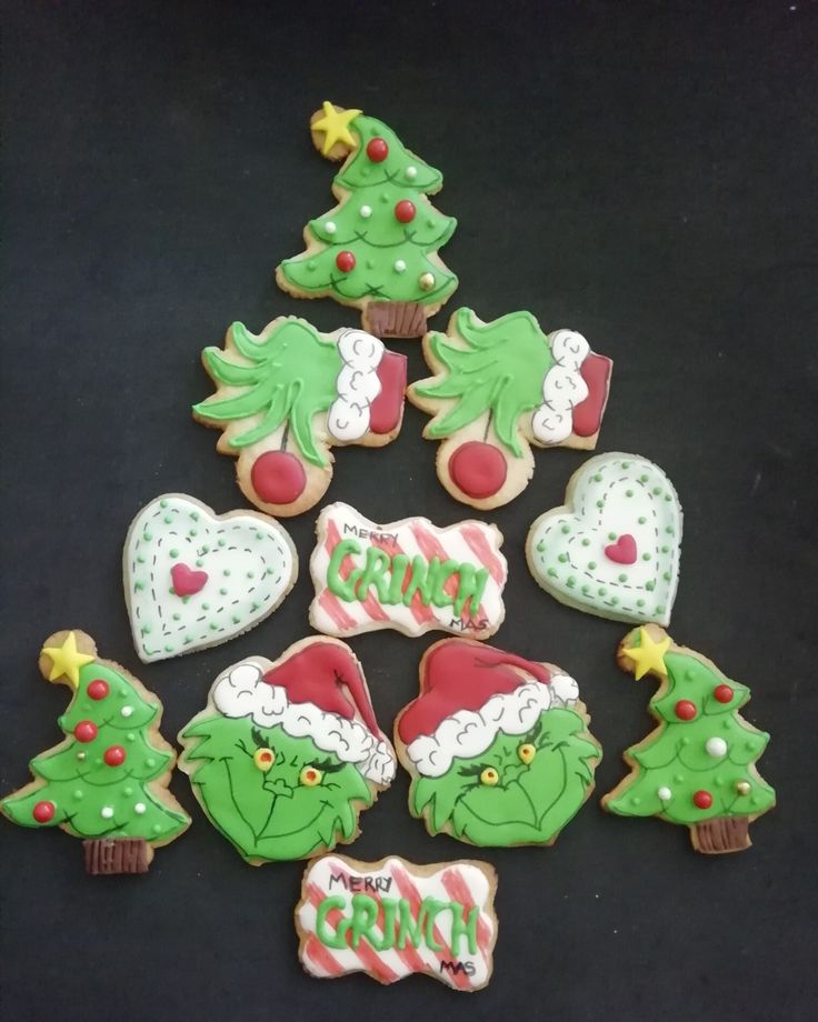 Whimsical Holiday-Themed Festive Cookies with Vibrant Decorations and Playful Designs