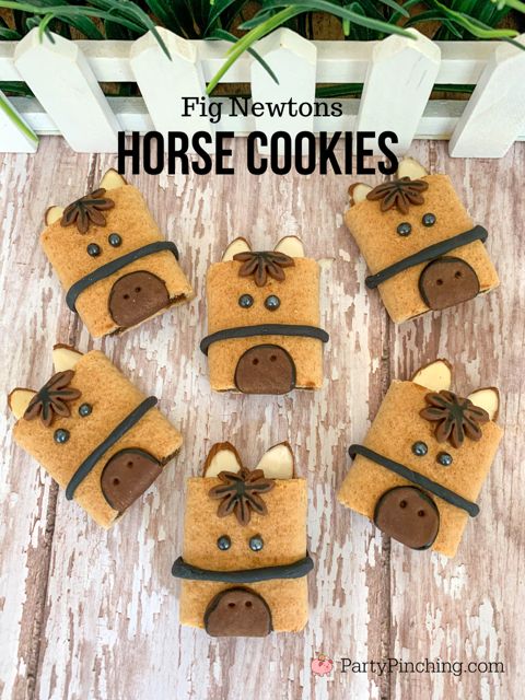 Whimsical Horse-Shaped Cookies Made from Fig Newtons: Ideal for Parties and Kids' Baking Fun!