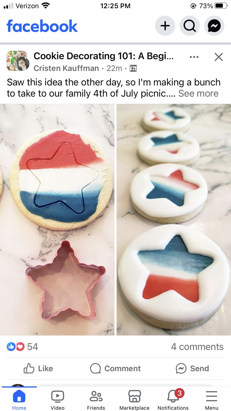 Festive Star-Shaped Cookies with Whimsical Red, White, and Blue Icing Perfect for Celebrations.