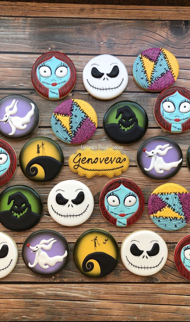 Halloween-Inspired Colorful Cookie Designs Featuring Whimsical Characters and Festive Motifs