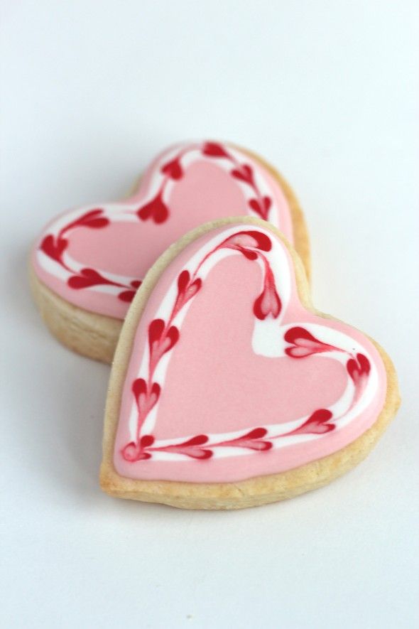 Romantic Heart-Shaped Cookies Inspire Charm-Filled Nail Design Ideas.