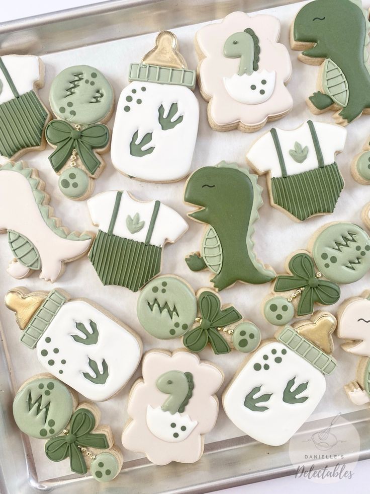 Delightful Dinosaur-Themed Cookies: Whimsical Treats for Birthdays and Baby Showers