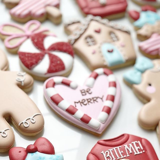 Charming Festive Cookie Designs: Whimsical Shapes and Colors for the Holiday Season.