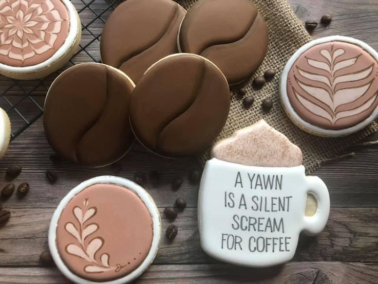 Artfully Designed Cookies Inspired by Coffee: A Cozy Treat for Enthusiasts.