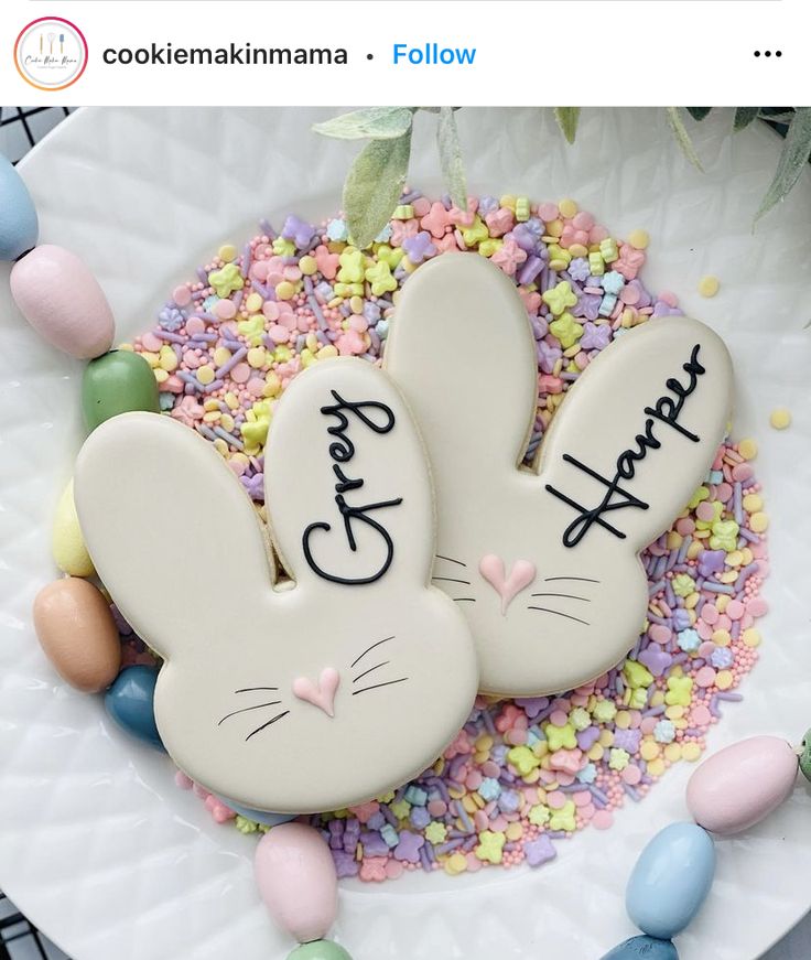 Whimsical Bunny-Shaped Cookies in Pastel Perfection for Spring Celebrations.