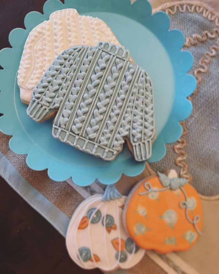 Delightful Autumn-Themed Cookies in Cozy Sweater and Pumpkin Shapes