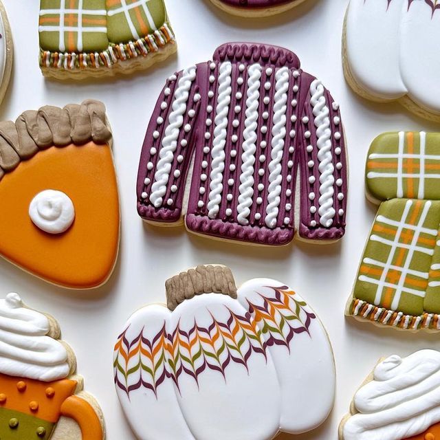 Vibrant Autumn-Themed Cookies Perfect for Fall Gatherings