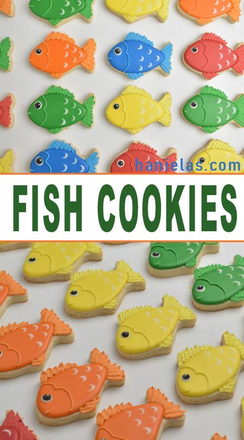 Vibrantly Decorated Fish-Shaped Cookies Perfect for Celebrations.