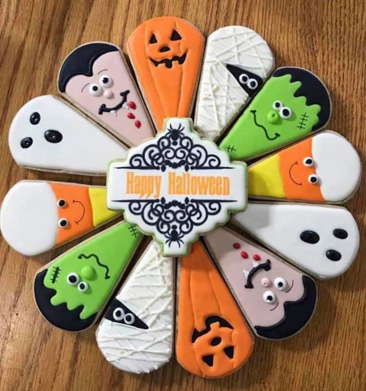 Charming Halloween Cookie Designs with Festive Characters and Playful Shapes