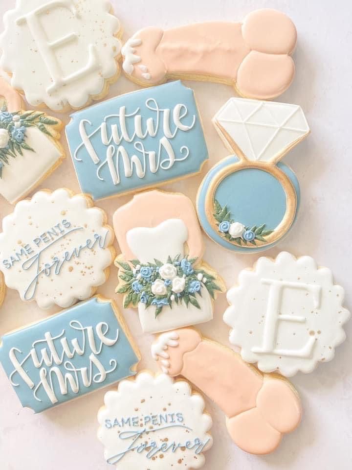 Whimsical Decorative Cookies Enhance Celebration Themes with Elegant Designs and Soft Pastel Colors.