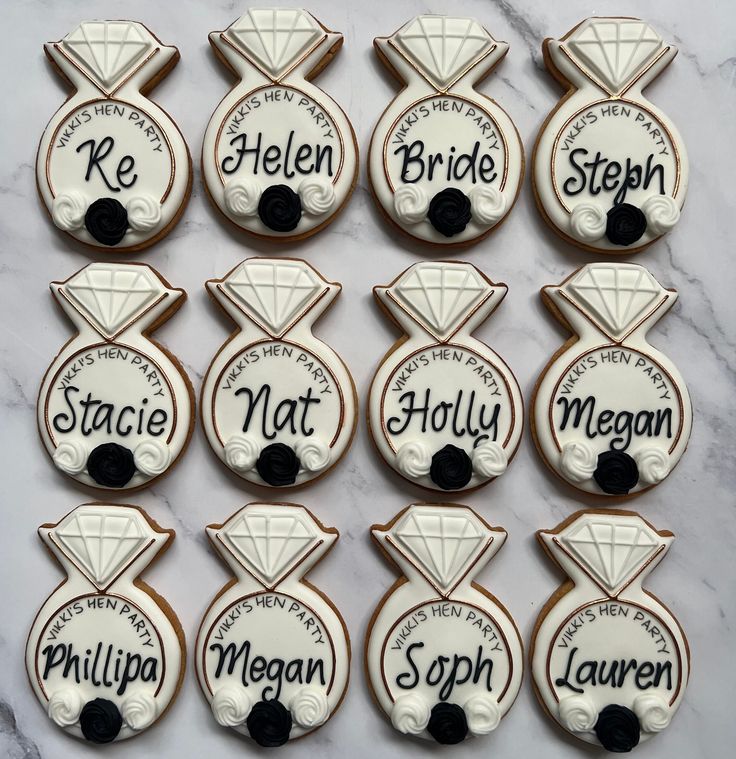 Chic Diamond Ring-Shaped Sugar Cookies for Celebrating Special Occasions.