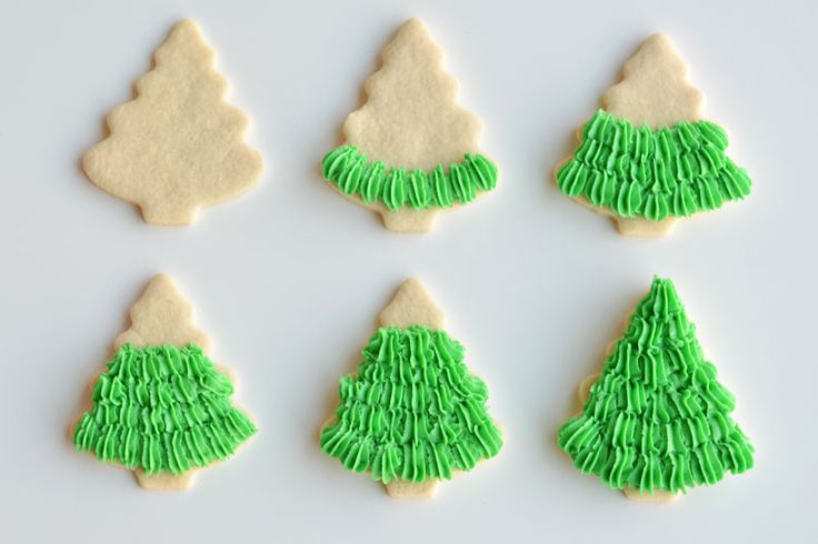 Festive Decorative Christmas Tree Cookies with Creative Icing Techniques