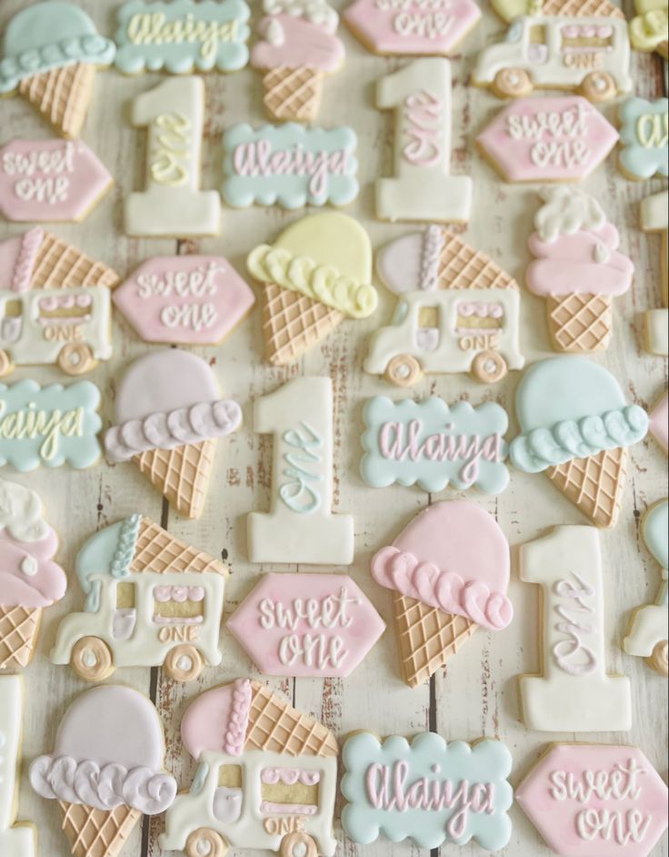 Charming Pastel Cookies with Whimsical Designs for Festive Occasions