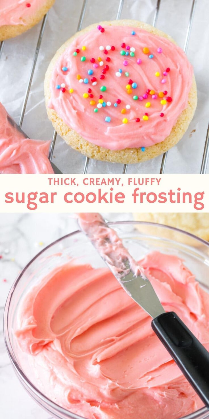 Vibrant Sugar Cookies with Creamy Pink Frosting and Cheerful Sprinkles: A Perfect Treat for Any Celebration