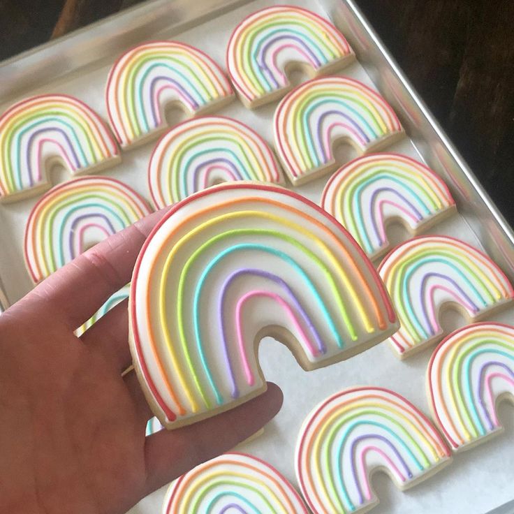 Vibrant Rainbow Cookies: A Whimsical Treat for Any Celebration.