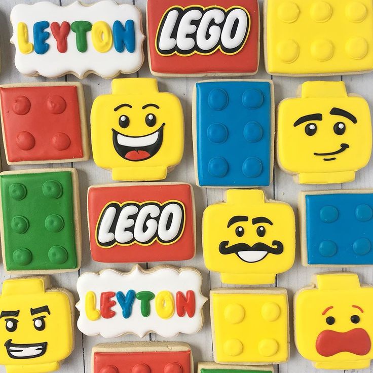 Vibrant LEGO-Inspired Colorful Cookie Designs for Playful Celebrations.