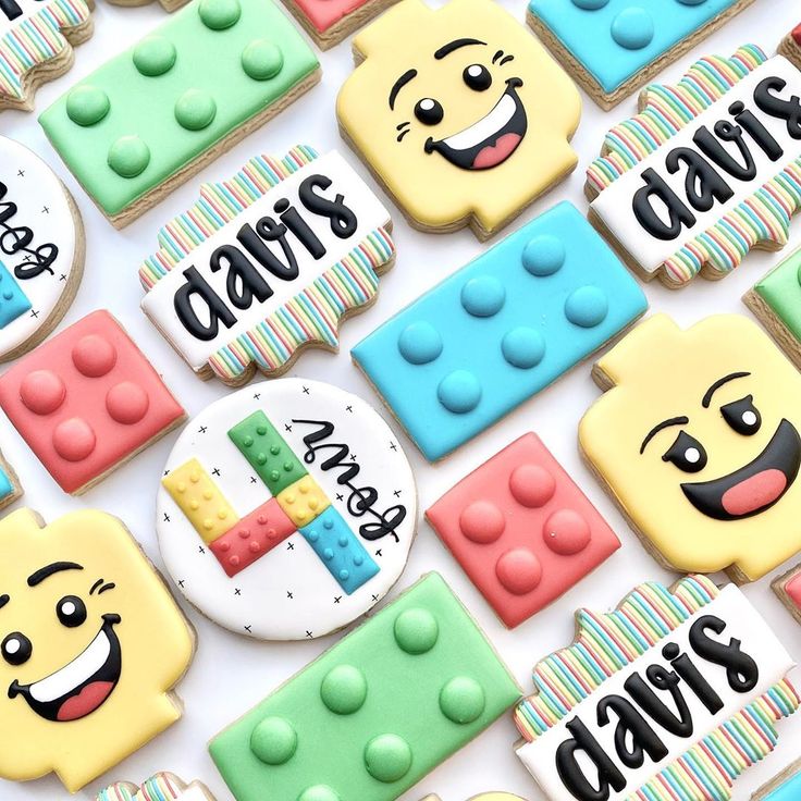 Whimsical Colorful Cookies with Playful Designs for Celebrations.