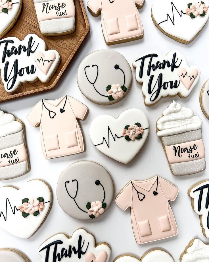 Creative Nurse-Themed Cookie Decorating Ideas: Celebrating Healthcare Professionals with Charming Designs.