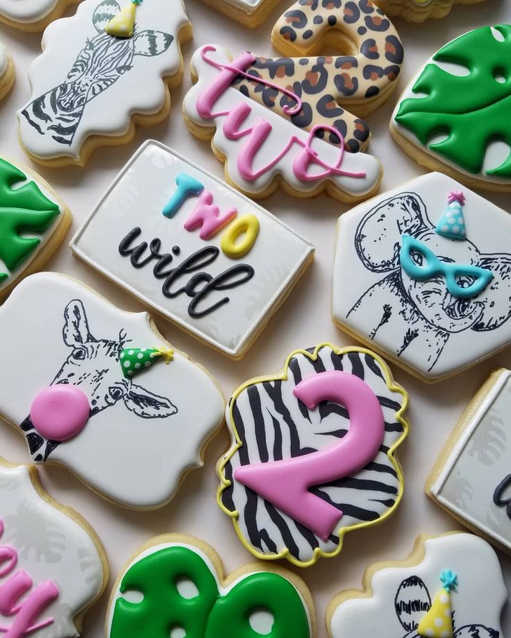 Safari-Inspired Colorful Cookies: Whimsical Designs Perfect for Celebrations