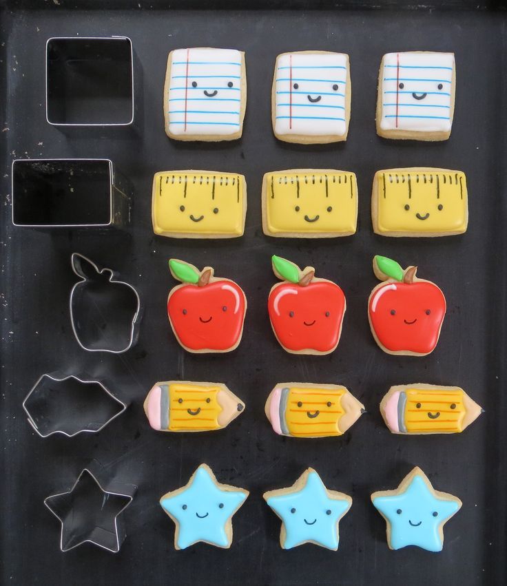 Whimsical Back-to-School Cookie Designs Featuring Adorable School Items