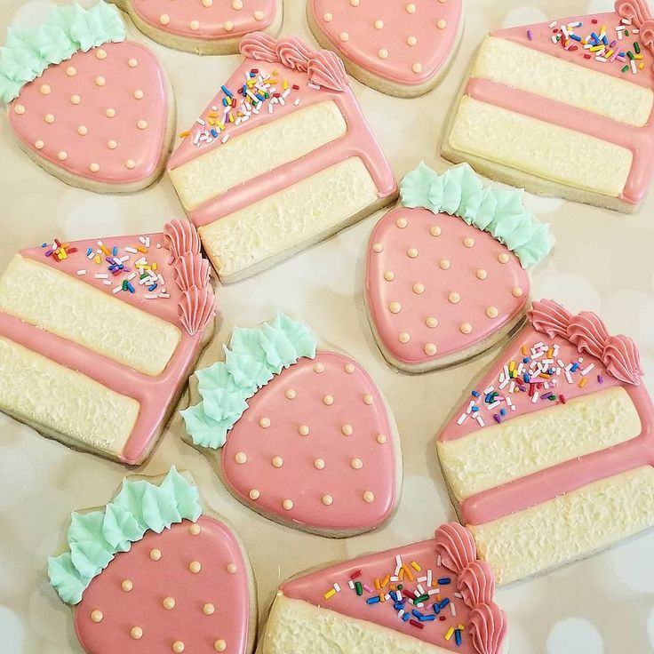 Playful Pink Cookie Designs with Whimsical Accents for Vibrant Desserts and Nail Art Inspiration.