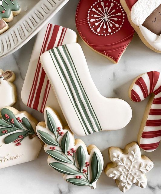 Holiday-Themed Festive Cookie Assortment Inspires Creative Nail Designs