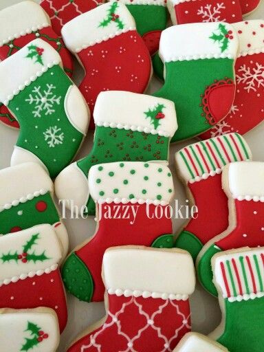 Festive Colorful Christmas Stocking Cookies: A Creative Holiday Treat.