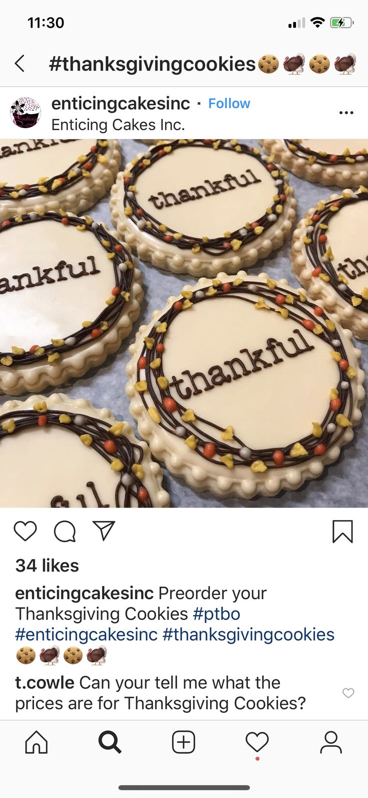 Thanksgiving Decorative Cookies: Festive Glazed Treats Adorned with Gratitude.